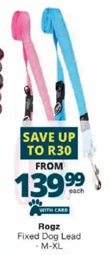 Checkers Rogz Fixed Dog Lead offer