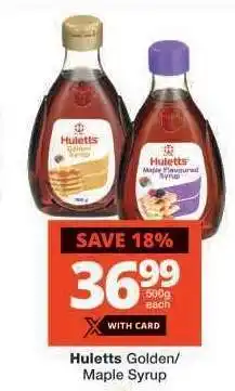 Checkers HULETTS GOLDEN/MAPLE SYRUP offer