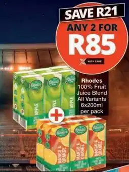 Checkers RHODES 100% FRUIT JUICE BLEND offer