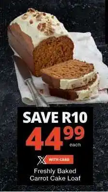Checkers Freshly Baked Carrot Cake Loaf offer