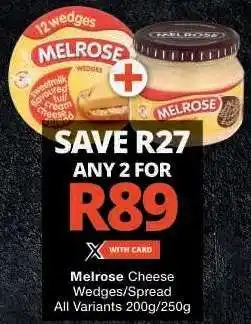 Checkers MELROSE CHEESE WEDGES/SPREAD offer