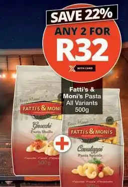 Checkers Fatti's & Moni's Pasta offer