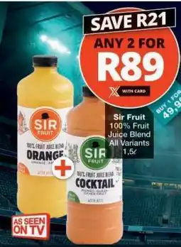 Checkers Sir Fruit 100% Fruit Juice Blend offer