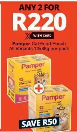 Checkers Pamper Cat Food Pouch offer