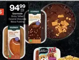 Checkers Gourmade Sticky Toffee/Caramel Chocolate Malva Pudding offer