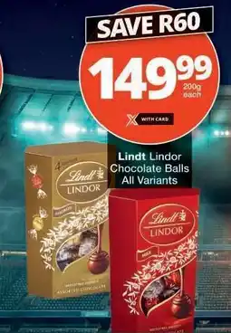 Checkers Lindt Lindor Chocolate Balls offer