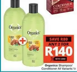 Checkers Organics Shampoo Conditioner offer
