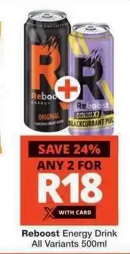 Checkers Reboost Energy Drink offer
