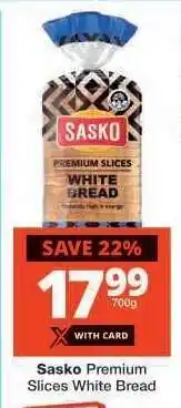 Checkers Sasko Premium Slices White Bread offer