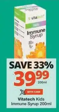 Checkers Vitatech Kids Immune Syrup 200ml offer