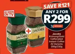 Checkers Jacobs Krönung/Gold Caffeinated Instant Coffee offer