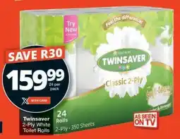 Checkers Twinsaver 2-Ply White Toilet Rolls offer