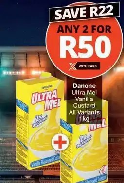 Checkers Danone Ultra Mel Vanilla Custard offer