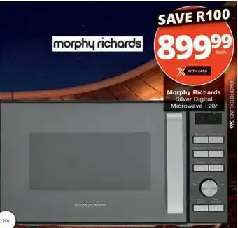 Checkers Morphy Richards Silver Digital Microwave offer