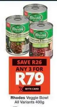 Checkers Rhodes Veggie Bowl offer