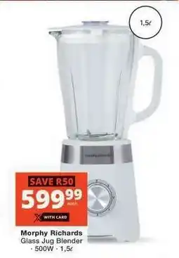 Checkers Morphy Richards Glass Jug Blender offer