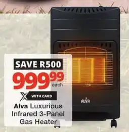 Checkers Alva Luxurious Infrared 3-Panel Gas Heater offer