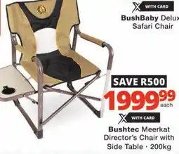 Checkers Bushtec Meerkat Director's Chair with Side Table offer