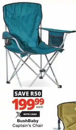 Checkers BushBaby Captain's Chair offer