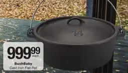 Checkers BushBaby Cast Iron Flat Pot offer