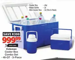 Checkers Coleman Cooler Box Combo Set offer