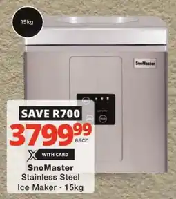 Checkers SnoMaster Stainless Steel Ice Maker offer