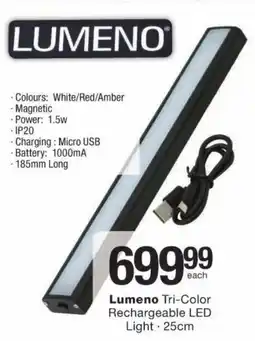 Checkers Lumeno Tri-Color Rechargeable LED Light offer