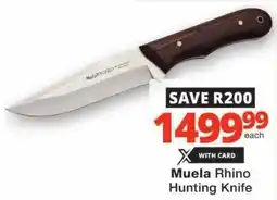 Checkers Muela Rhino Hunting Knife offer