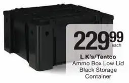 Checkers L K's/ Tentco Ammo Box Low Lid Black Storage Container offer