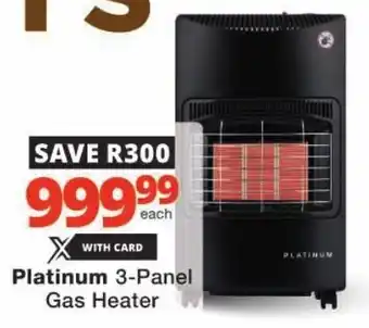 Platinum 3-Panel Gas Heater