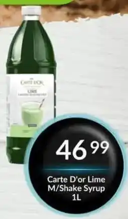 Super Save Carte D'or Lime Milkshake Syrup offer