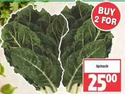 Big Save Spinach offer