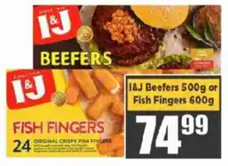 Big Save I&J Beefers or Fish Fingers offer
