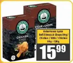 Big Save Robertsons Spice Refill Steak & Chops/ Chicken/ BBQ/ Chicken offer