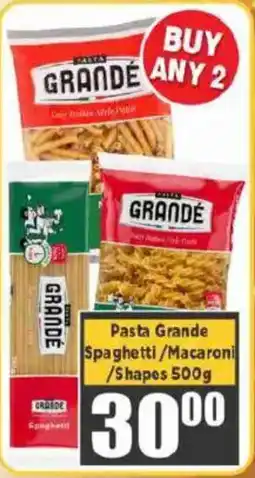 Big Save Pasta Grande Spaghetti/ Macaroni/ Shapes offer