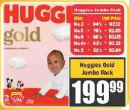 Big Save Huggies Gold Jumbo Pack offer