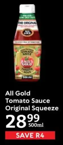 Oxford Freshmarket All Gold Tomato Sauce Original Squeeze offer