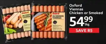 Oxford Freshmarket Oxford Viennas Chicken or Smoked offer