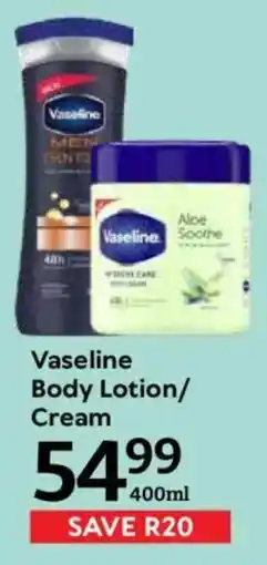 Oxford Freshmarket Vaseline Body Lotion/ Cream offer