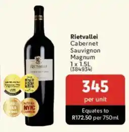 Makro’s liquor Rietvallei Cabernet Sauvignon Magnum offer