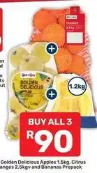 Pick n Pay Liquor Golden delicious apples, citrus, bananas offer