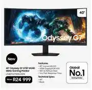 Samsung Samsung 40 Odyssey G7 G75F WUHD 180Hz Gaming Monitor LS40FG750EUXEN offer