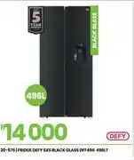 Fair Price Defy 496Ltr SxS Black Glass Fridge DFF456 20-576 offer