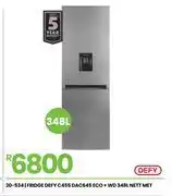 Fair Price Defy 348Ltr Nett Mettalic C455 ECO + WD Fridge DAC645 20-534 offer