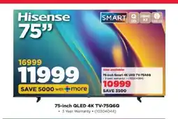 HiFi Corp 75-inch QLED 4K TV-75Q6G offer