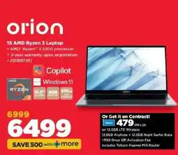 HiFi Corp orion 15 AMD Ryzen 3 Laptop offer