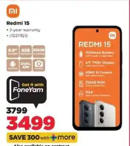 HiFi Corp Redmi 15 offer