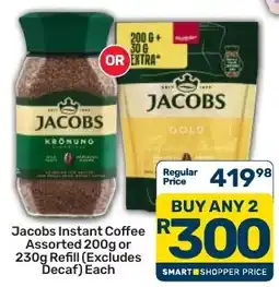 Pick n Pay Jacobs Instant Coffee Assorted or Refill offer