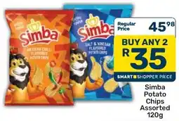 Pick n Pay Simba Potato Chips Assorted offer