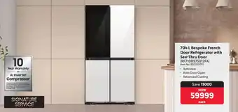 Samsung Bespoke French Door Refrigerator with See-Thru Door